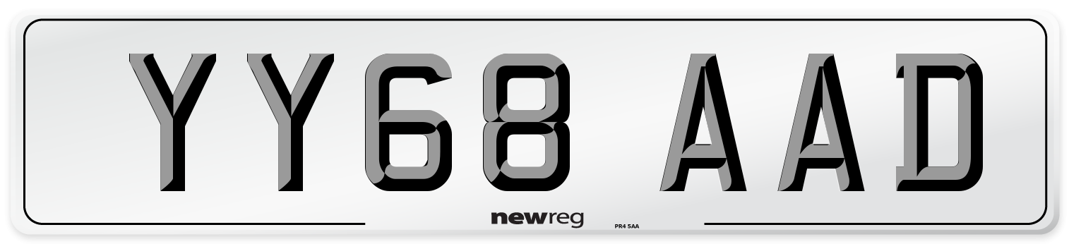 YY68 AAD Number Plate from New Reg
